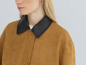 Куртка из искусственной замши, Бежевый