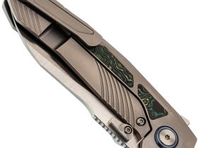 Складной нож Remette Kestrel, сталь S35VN, рукоять алюминий, серый/зеленый