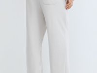 Трикотажные прямые брюки, Белый