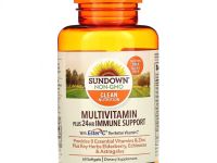 Sundown Naturals, Мультивитамины, поддержка иммунитета в течение 24 часов, 60 мягких таблеток