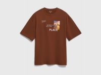 Футболка из хлопка с фотопринтом, Оранжевый