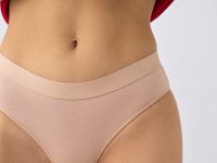 Трусы-бразилиана с мягкой резинкой, 3 шт., Бежевый