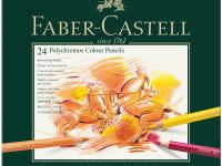 Набор карандашей цветных Faber-castell "Polychromos" 24 шт проф-ные в металле