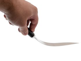 Филейный нож Нерпа, сталь 65Х13, гибкое лезвие, рукоять кожа