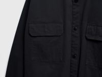Рубашка-куртка из твила, Черный