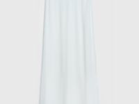 Вязаная юбка из струящейся пряжи, Белый