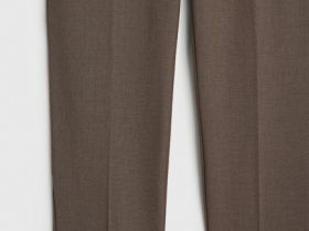 Прямые брюки с эластичным поясом, Коричневый