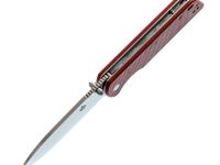 Складной нож QSP Parrot, сталь D2, рукоять микарта, красный