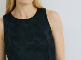 Топ-корсет из жаккарда, Черный