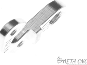 Держатель заднего переключателя "петух" Meta №182 фрезерованный (серебристый)