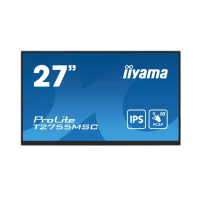 Монитор 27" Iiyama ProLite T2755MSC-B1 1920x1080, 16:9, LED, IPS, 400cd, 1000:1, 5ms(GTG), 178/178, HDMI, DP, 2хUSB 3.2, аудио, tilt, VESA 100х100 мм,