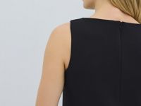 Платье мини без рукавов, Черный