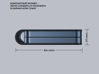Беспроводное зарядное устройство Deppa MagSafe Mini Fold QI 2 в 1 (23165) для смартфона/наушников/Apple Watch 15W (черный)