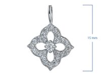 Классическая подвеска из белого золота с бриллиантами э4701пд05174100