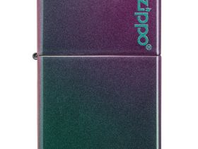 Зажигалка ZIPPO Logo Classic с покрытием Iridescent, латунь/сталь, фиолетовая, матовая, 36x12x56 мм