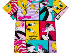 Фуфайка трикотажная для девочек (футболка)