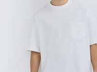 Футболка из плотного хлопка с карманом, Белый