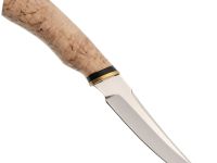 Кованый нож Рыбак-2, сталь Х12МФ, карельская берёза