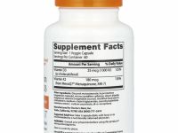 Doctor's Best, натуральный витамин K2 MK-7 с MenaQ7 и витамином D3, 180 мкг, 60 вегетарианских капсул