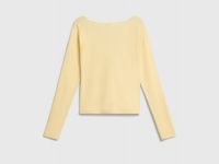 Лонгслив в рубчик для девочек, Желтый
