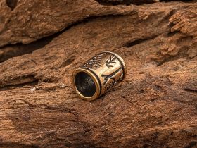 Бусина для темляка с Солнечными человечками, бронза