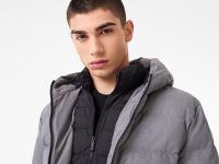 Мужской стёганый пуховик Lacoste с капюшоном