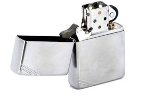 Зажигалка ZIPPO Replica™ с покрытием Street Chrome™, латунь/сталь, серебристая, матовая, 36x12x56 мм