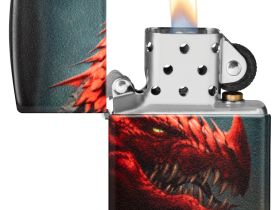 Зажигалка ZIPPO Dragon Design с покрытием 540 Matte, латунь/сталь, черная