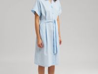 Приталенное платье-рубашка с поясом