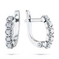 Серьги из белого золота с бриллиантами э0901сг05161000
