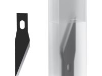 Нож-скальпель канцелярский Berlingo, металлический корпус черного цвета, 5 лезвий в комплекте, европ