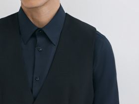 Жилет из структурной ткани, Черный