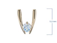 Подвеска из желтого золота с бриллиантом э0301пд01149600