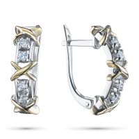 Серьги из комбинированного золота э4812сг10160400