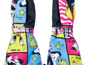 Варежки текстильные для девочек