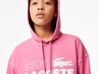 Женская толстовка - худи Lacoste оверсайз