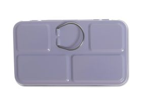 Пенал для акварели "Белые ночи" на 12 кювет с палитрой, металл, светло-голубой