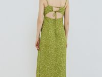 Платье-бюстье с принтом, Зеленый
