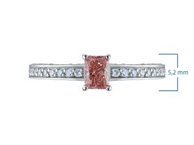 Кольцо из белого золота э0912кц11220012_pink