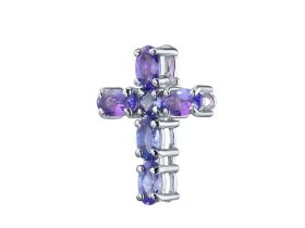 Подвеска из серебра с танзанитами э0608пд07195710