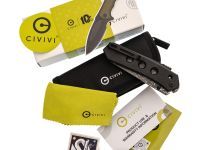 Складной нож Civivi Vision FG, сталь Damascus, рукоять микарта