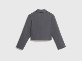 Укороченный жакет для девочек, Серый