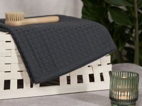 Полотенце вафельное Francesca, графит