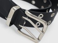 Ремень с люверсами для девочек, Черный