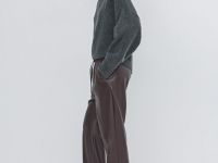 Брюки из искусственной кожи, Фиолетовый