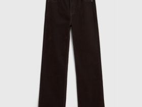 Прямые джинсы с бархатным напылением, Коричневый