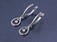 Серьги из серебра с бриллиантами э0601сг05185800