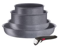 Набор посуды со съемной ручкой Tefal Ingenio Natural Force 5 предметов 16/20/22/28 см L3969053