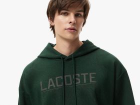 Мужской хлопковый свитшот Lacoste оверсайз