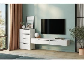 ТВ-тумба подвесная Кимбол 160x20 Белый